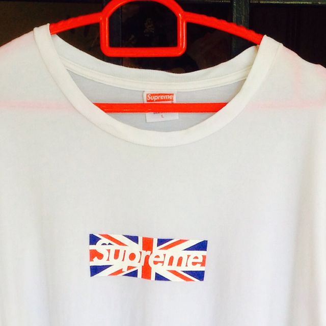 Supreme Union Jack Box Logo Tee Shirt Men s Fashion Tops Sets