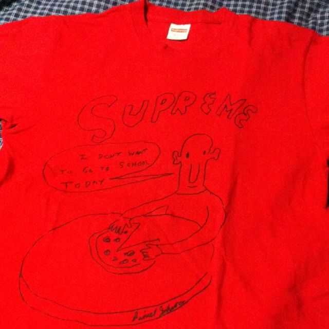 supreme daniel johnston pizza tee