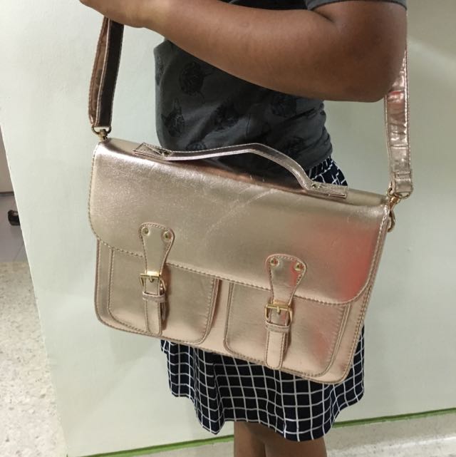 laptop bag rose gold