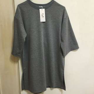 側開岔素面上衣👕