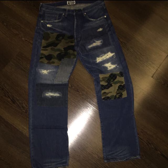 used and damaged jeans