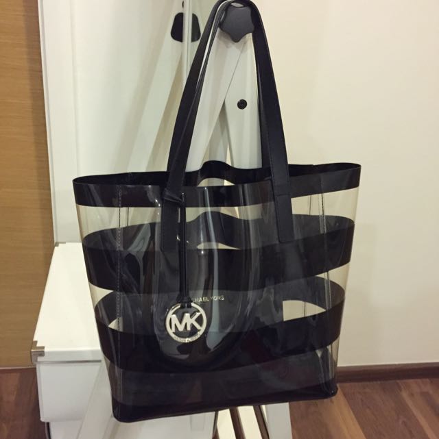 michael kors clear tote bag