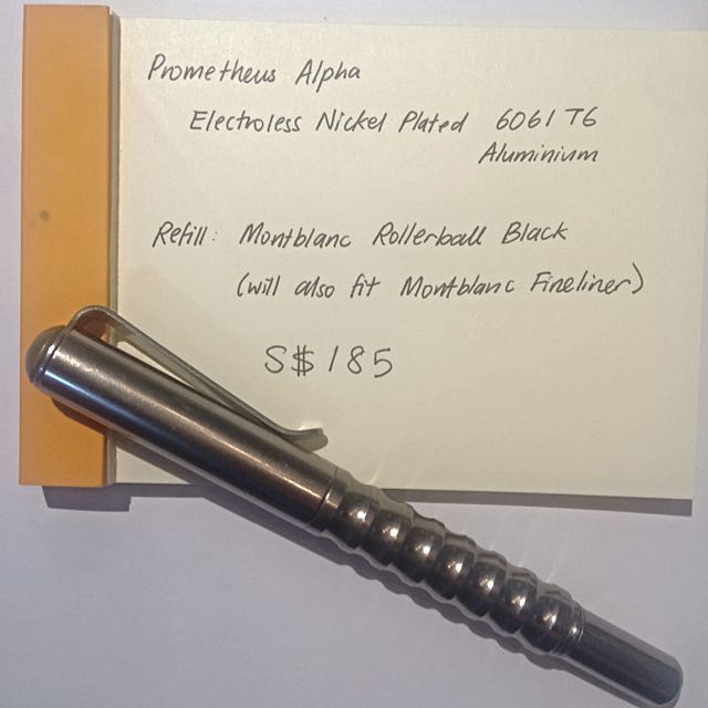 Prometheus Alpha Pen Prometheus Alpha Electroless Nickel Plated Aluminum, Furniture & Home ...