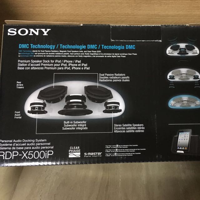 SONY RDP-X500ip personal Sounddock For iPhone/iPad, Computers & Tech ...