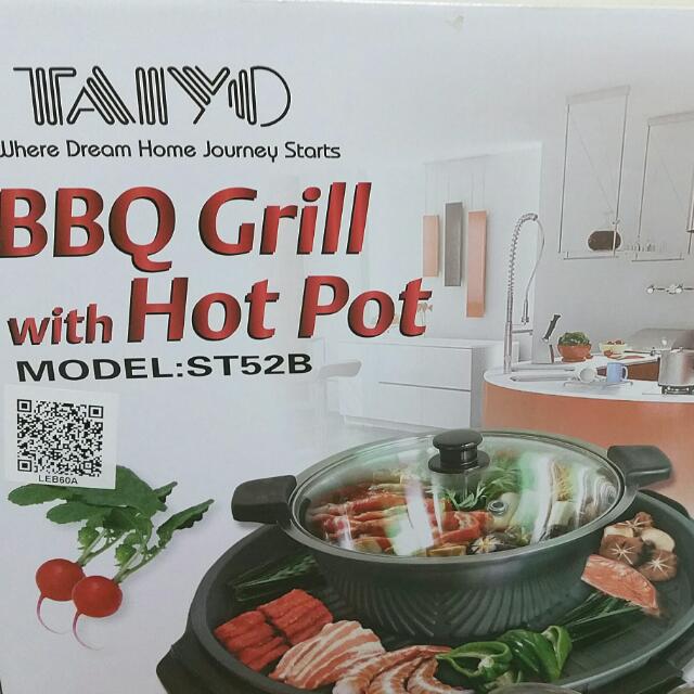 Taiyo BBQ Grill With Hot Pot, TV & Home Appliances, Kitchen Appliances