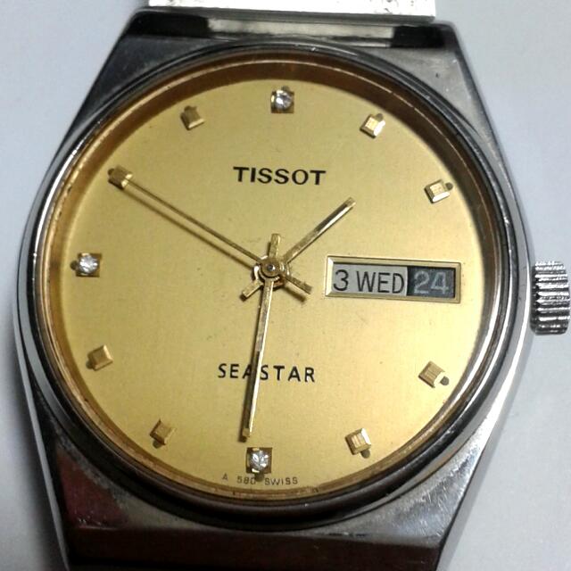 vintage tissot seastar automatic day date