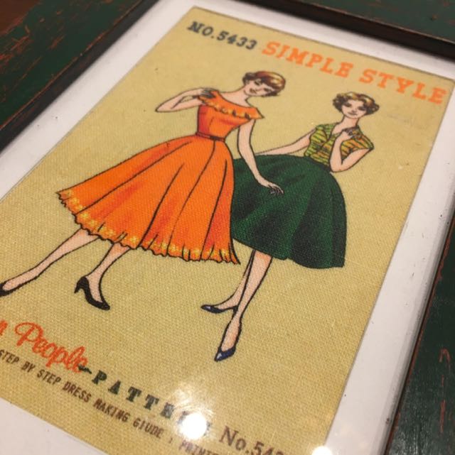 Vintage Fabric Frame Fashion People, Furniture & Home Living, Home