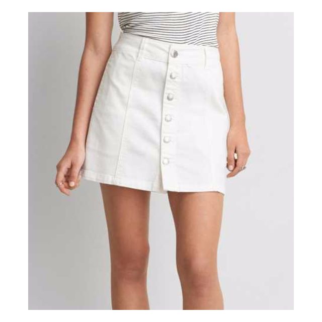cotton on white denim skirt