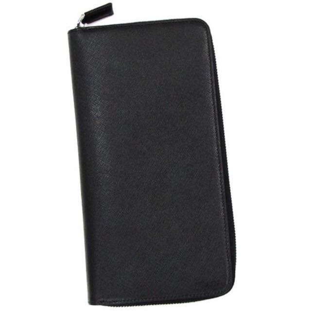 Prada Portafoglio Lampo Saffiano 1 2ML220 Nero Luxury on Carousell