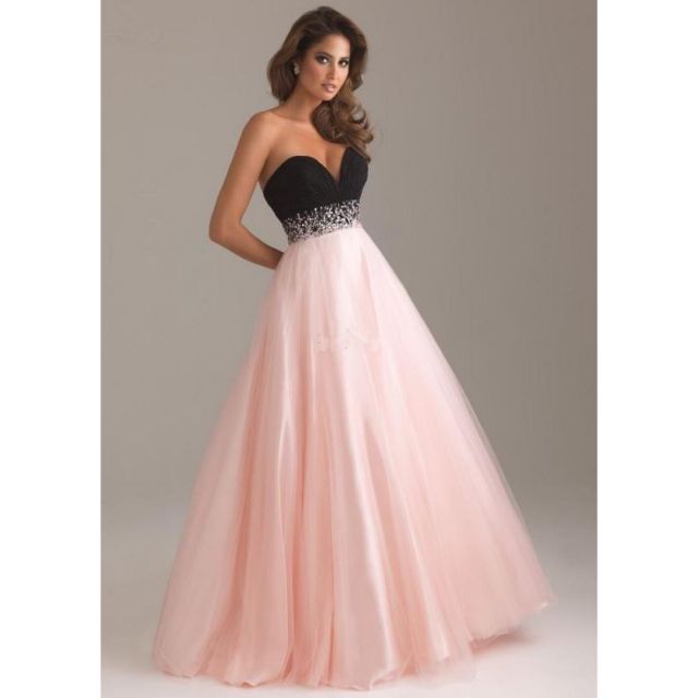 peach black dress
