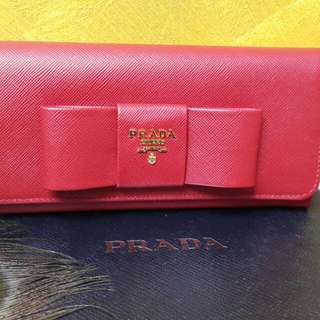 Pink Prada Long Wallet, Luxury, Bags & Wallets on Carousell