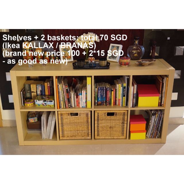 Shelves Casing basket IKEA KALLAX