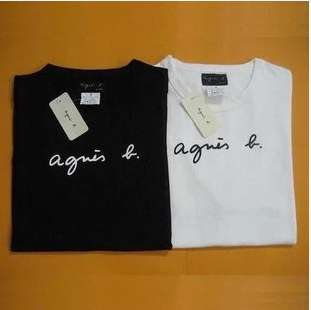 法國agnes.b 短袖T恤 小b 草寫agnes b