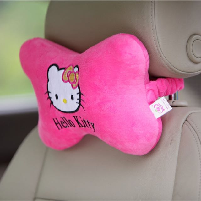 2pcs Hello Kitty Car Neck Pillow Car Accessories On Carousell