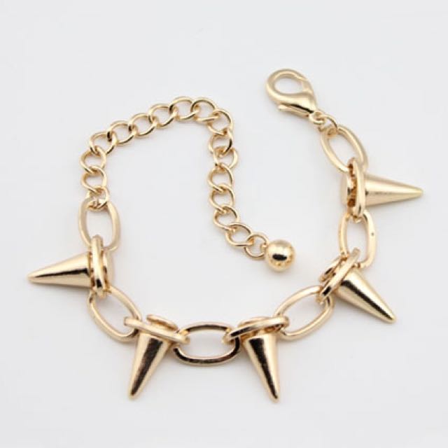 Gold cheap spike bracelet
