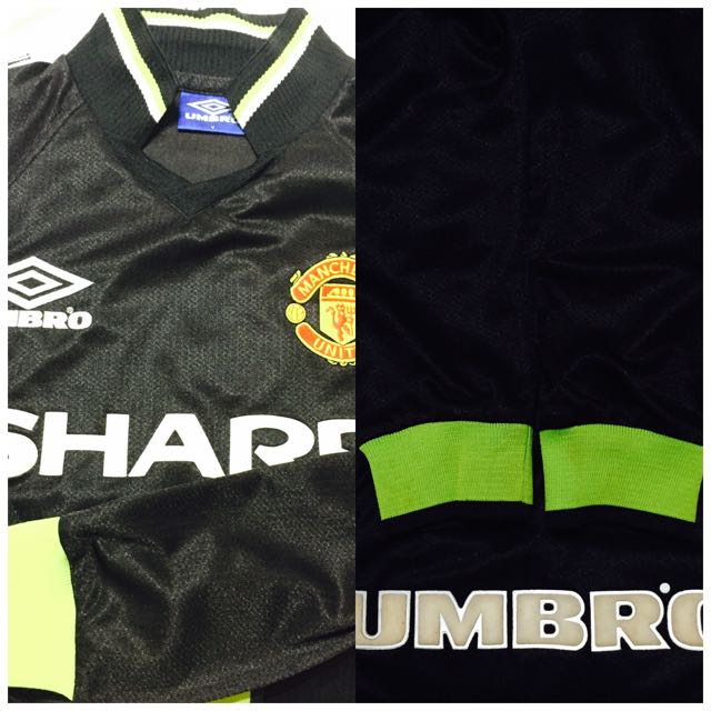 Manchester United Retro Kit 98 99 Black Long Sleeve Away Kit Men S Fashion On Carousell