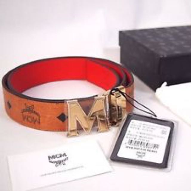 Mcm red reversible belt online