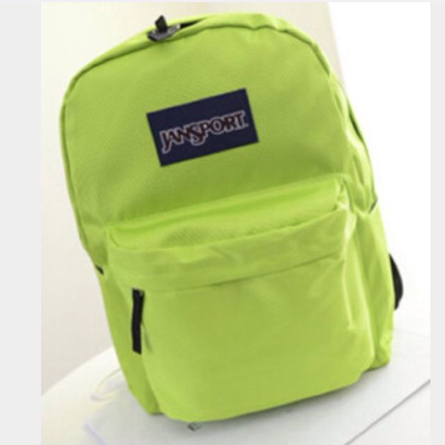 light green jansport backpack