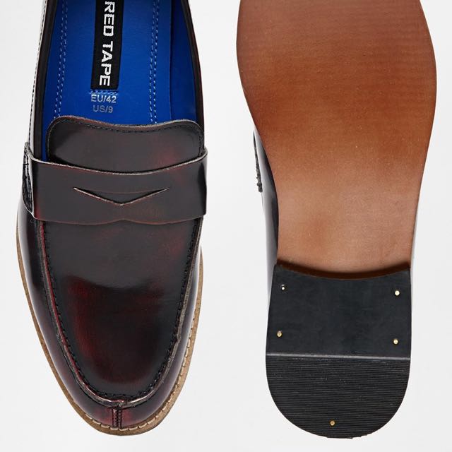Red tape clearance penny loafers