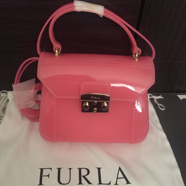 Furla Candy Bon Bon Mini Crossbody Rose Bag