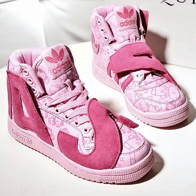 pink high top adidas