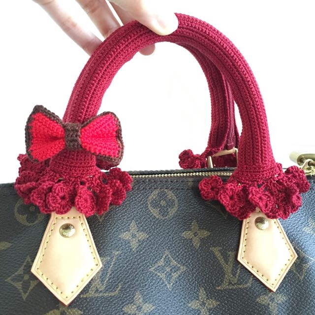 Bow ruffles handle cover (protector) for LV Speedy bag