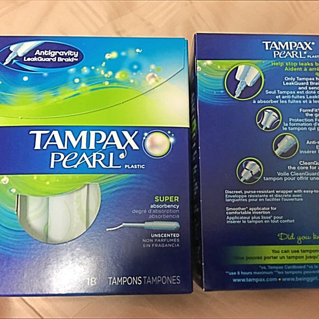 Tampax Pearl Super Absorbency 18 Tampons Women S Fashion On