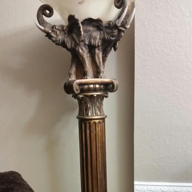 71 Tall Gold Bronze Elephant Floor Lamp Furniture On Carousell