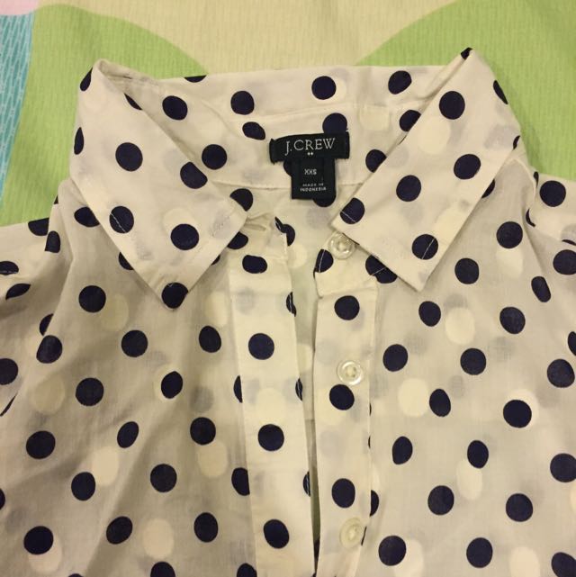 j crew polka dot shirt
