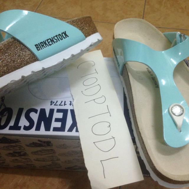 birkenstock tiffany blue