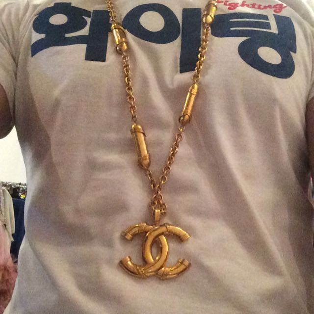 Chanel Vintage Gold Bullet Necklace Accessory Women s Fashion