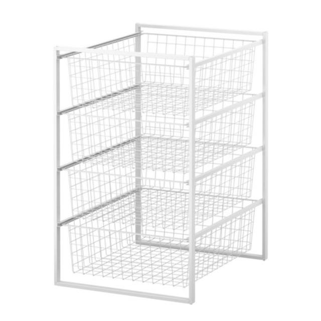 (Pending) IKEA Wire Shelf With Pull Out Basket, Furniture & Home Living
