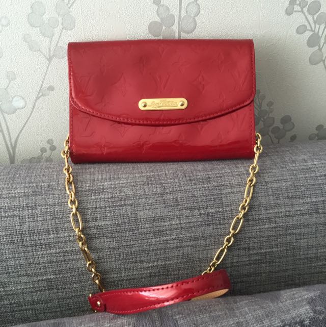 louis vuitton red sling bag