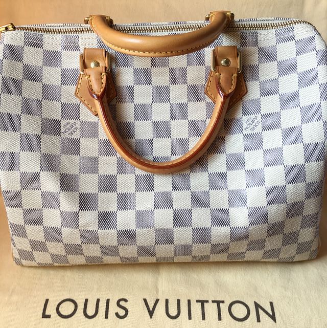 Louis Vuitton Damier Azur Canvas Speedy 30 Bag  STYLISHTOP
