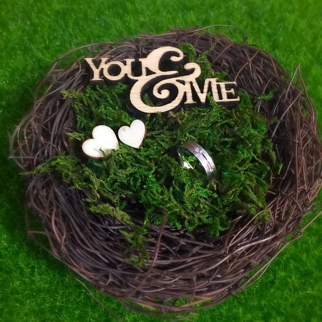OOS Unique Bird Nest Rustic Wedding Ring Holder Everything Else on Carousell