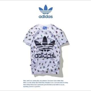 Adidas 三葉草時尚潮流圓領短袖