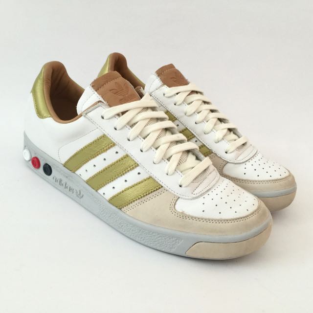 ADIDAS GS OG Originals White Grey Brown Gold Shoes Men s US 10