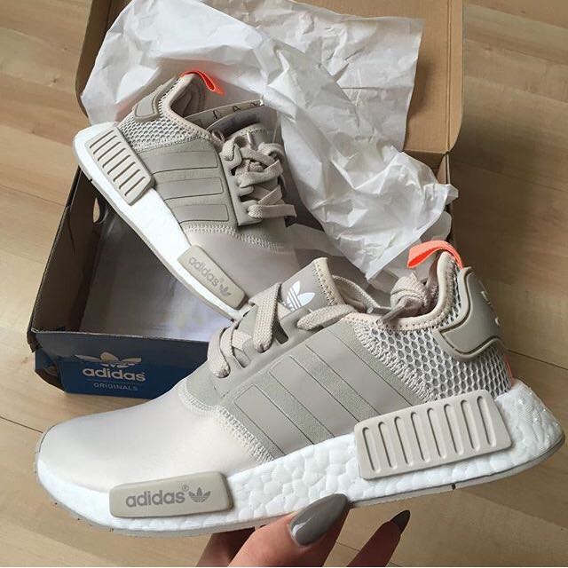 Adidas NMD R1 Womens Clear brown Light Brown / Sun Glow, Fashion, Sneakers on Carousell