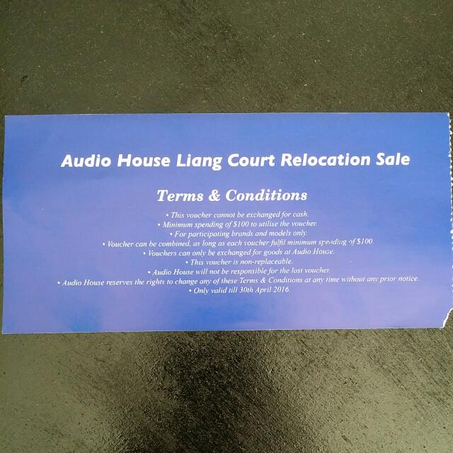 Audio House Gift Voucher, Tickets & Vouchers, Vouchers on Carousell