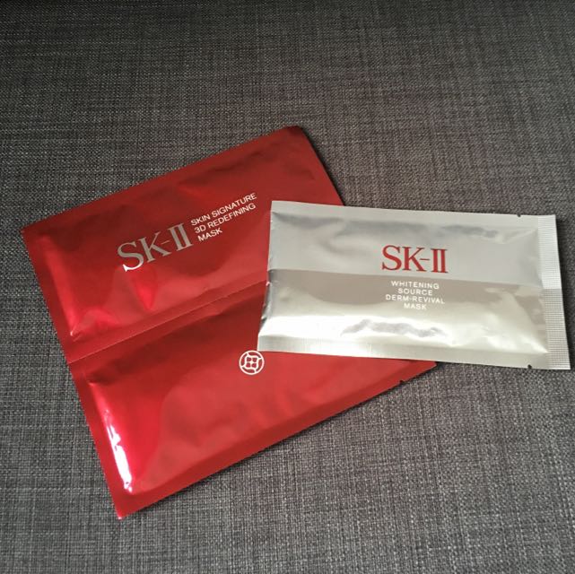 Authentic SK II Sample Mask X 2, Beauty & Personal Care, Face, Face