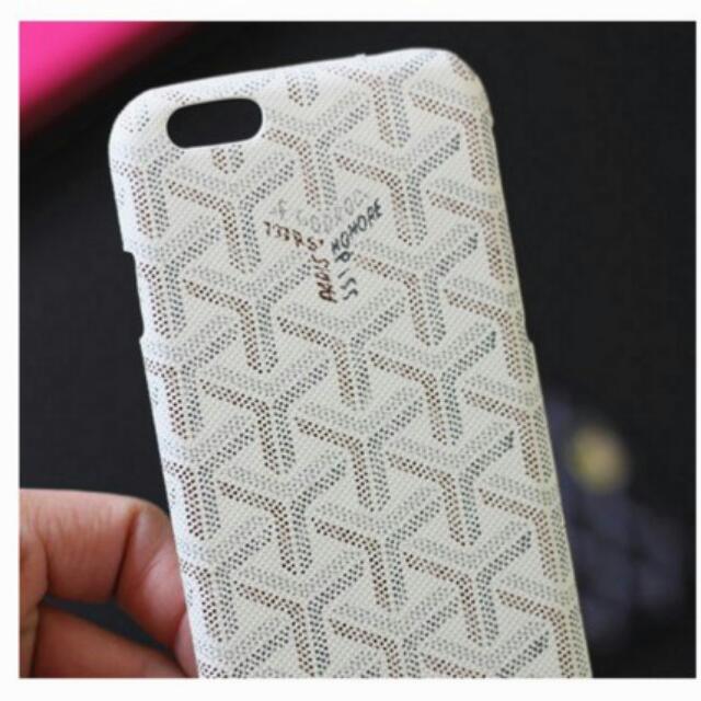 white goyard phone case