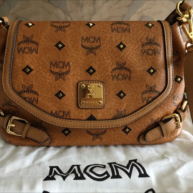 Mcm top flap bag