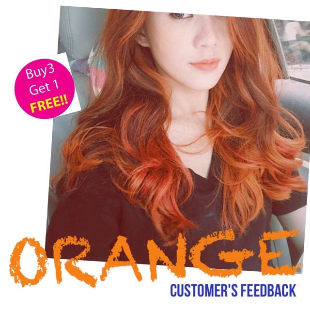 Orange Temporary Hair Dye Health Beauty On Carousell