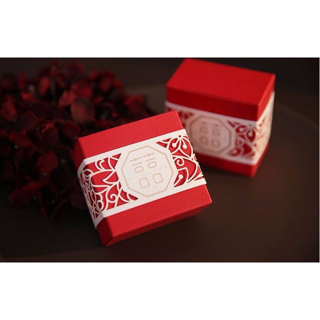 P 0 Elegant Double Happiness Wedding Favor Box Gift Box Candy