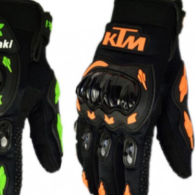 Kawasaki Armored Knuckle Motorcycle Gloves – Men’s Large, Black/Green, Mesh & Breathable