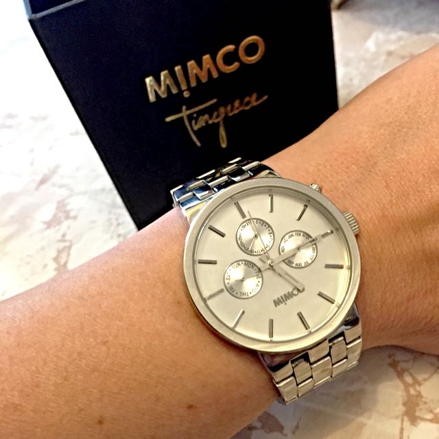 mimco silver watch