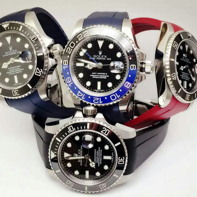 Rolex Submeriner Gmt Master Batman Come With Rubber B Strap Ready Stock Wechat Joean10139292 Men S Fashion On Carousell