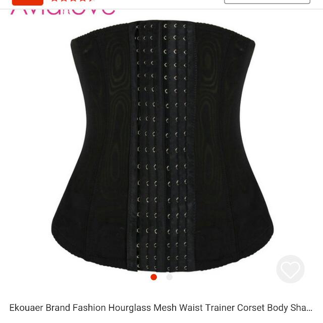 Ekouaer Brand Fashion Hourglass Mesh Waist Trainer Corset Body