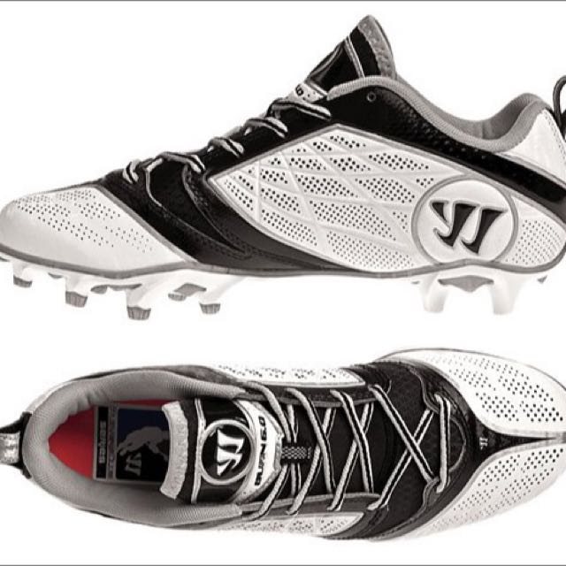 Warrior Burn 6.0 Speed Low Cut Cleats White Black Men s Fashion