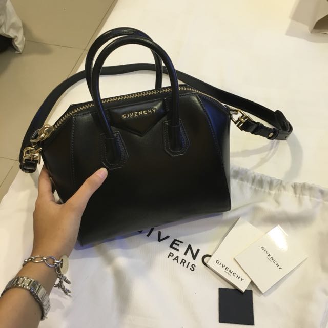 Mini antigona smooth leather online